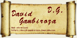 David Gambiroža vizit kartica